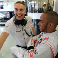 2012 Lewis Hamilton and Team Boss Martin Whitmarsh