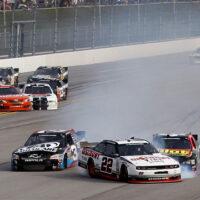 2012 Talladega NASCAR Nationwide Crash - Eric Mclure