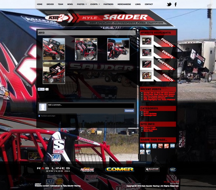 Kyle Sauder Racing (WEBSITE) Limaland Motorsports Park