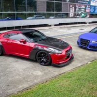 Red and Black Nissan GT-R