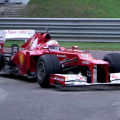 Sebastian Vettel Driving Ferrari F1 Car