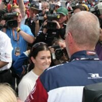 Danica Patrick and David Letterman Indy Car Owner Photos