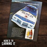 Busch Beer Retro NASCAR Advertisement