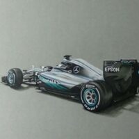 2016 Mercedes F1 Car Photos Drawing