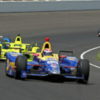 Alexander Rossi Leads at Indianapolis Motor Speedway