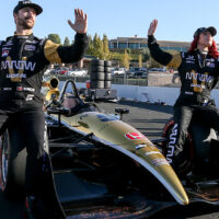 hinchcliffe gives dancing with the stars partner a ride at sonoma