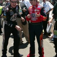 Rusty Wallace Laughing with Jeff Gordon Infineon 2004