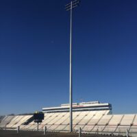 First Martinsville Speedway Lights Installed