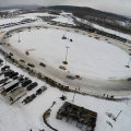 Speedway 51 Racetrack Covered in Snow - Car Ice Racing - 2017 Winter Blast 100