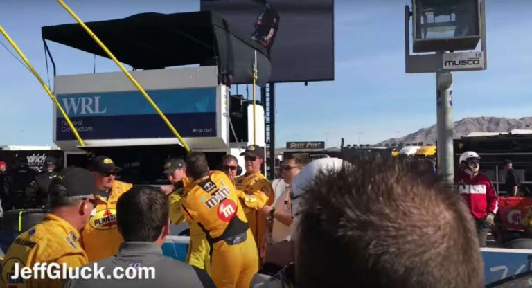 Kyle Busch vs Joey Logano Fight - Punches Thrown at Las Vegas Motor Speedway