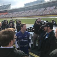 Mark Zuckerberg and Dale Jr Trade NASCAR Lap