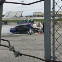 Brian Finney Toledo Speedway car Fire