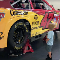 Owen Wilson views his Dad's Cars 3 NASCAR Racecar