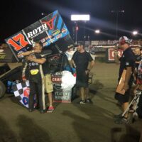 Stenhouse Jr Wood Racing First World of Outlaws Win