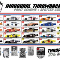 2017 Hickory Motor Speedway Throwback 276 paint schemes