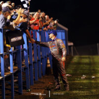 Tim McCreadie greets fans after the win 5011