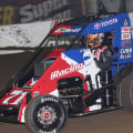 Christopher Bell in his iRacing Dirt Midget during the 2018 Chili Bowl Nationals