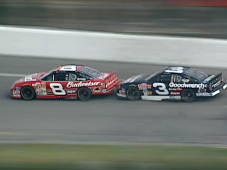 Dale Earnhardt Jr and Dale Earnhardt Sr at Daytona