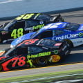 Martin Truex Jr, Kyle Larson and Jimmie Johnson in the 2018 Daytona 500