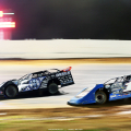 Scott Bloomquist and Earl Pearson Jr at Boyd's Speedway on the final lap 1546