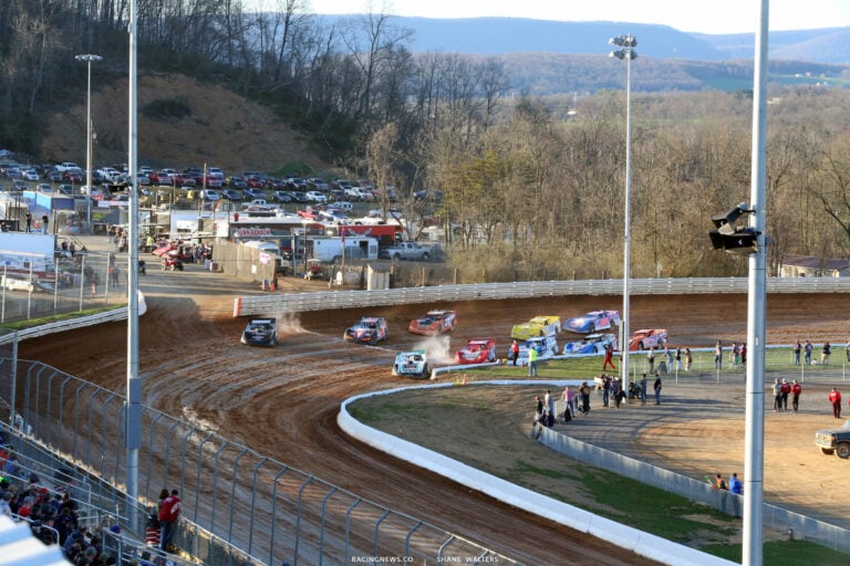 Gregg Satterlee and Josh Richards at Port Royal Speedway 3768