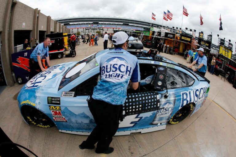 Kevin Harvick in the Texas Motor Speedway garage area following inspection