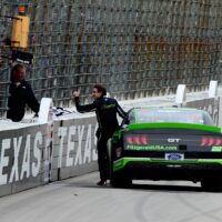Ryan Blaney hands off the flag at Texas Motor Speedway - NXS