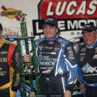 Scott Bloomquist, Don O'Neal and Tim McCreadie - Atomic Speedway podium 2717