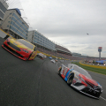 Kyle Busch and Joey Logano at Charlotte Motor Speedway