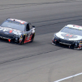 Clint Bowyer and Kevin Harvick at Michigan International Speedway