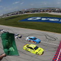 Paul Menard and Ryan Blaney at Chicagoland Speedway