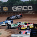Scott Bloomquist, Don O'Neal, Chad Simpson and Tim McCreadie at Lucas Oil Speedway 2748