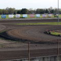 Tri-City Speedway photo showing the new 1/5 mile inside of the 3/8 mile