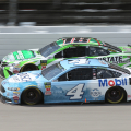 Kevin Harvick and Kyle Busch at Michigan International Speedway