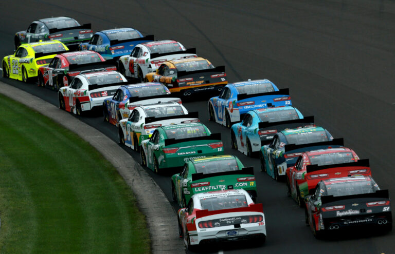 NASCAR Xfinity Series at Indianapolis Motor Speedway - Justin Allgaier and Ryan Blaney lead