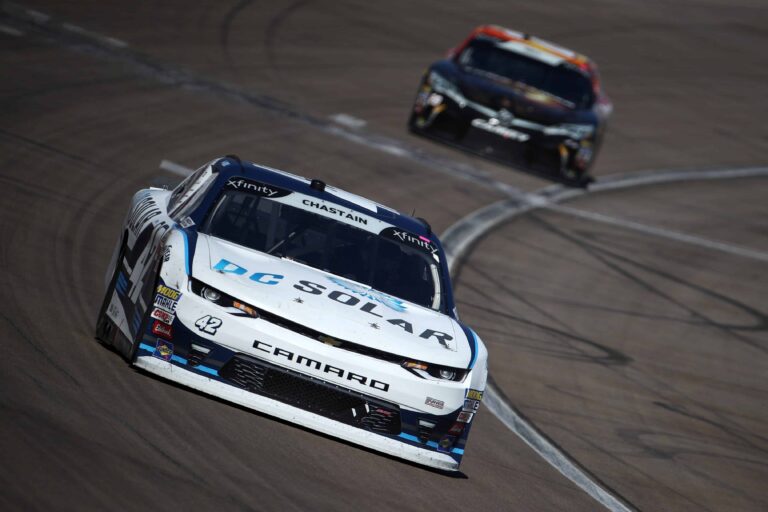 Ross Chastain leads at Las Vegas Motor Speedway - NXS