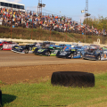 Lucas Oil Late Model Dirt Series at Pittsburgh's PA Motor Speedway for the 2018 Pittsburgher 100 - 6 wide salute 1467