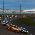 Joey Logano, Kevin Harvick, Martin Truex Jr and Kyle Busch lead the field at Homestead-Miami Speedway - NASCAR Cup Series