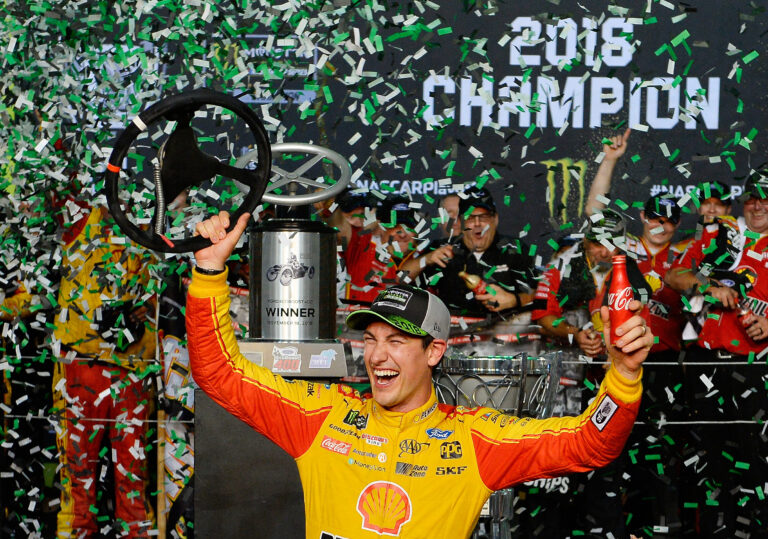 Joey Logano wins the 2018 Monster Energy NASCAR Cup Series championship