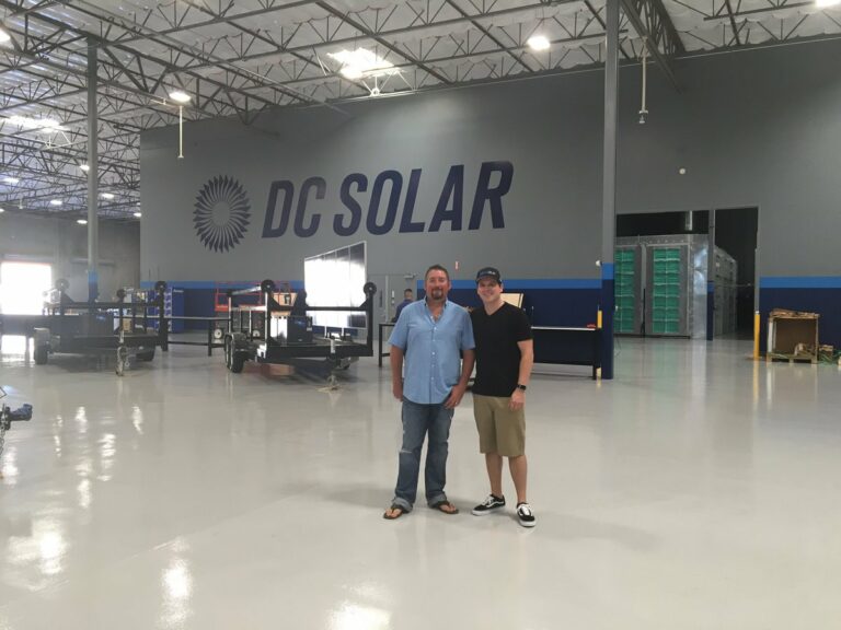 Jeff Carpoff and Brennan Poole in the DC Solar complex