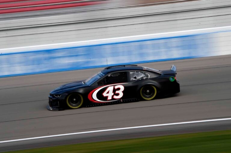 Bubba Wallace during the NASCAR test session at Las Vegas Motor Speedway