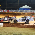 Earl Pearson Jr, Jonathan Davenport and Scott Bloomquist in the Super Bowl of Racing at Golden Isles Speedway 6447