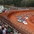 Hudson O'Neal leads Tyler Erb and Josh Richards at Golden Isles Speedway - LOLMDS 6128