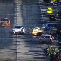 Ryan Preece and BJ McLeod make contact on pit road at Atlanta Motor Speedway