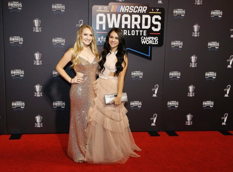 Sierra-Shae Brandt and Karsyn Elledge at the NASCAR Awards Show