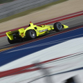 Simon Pagenaud sails into Turn 4 during the Open Test at Circuit of The Americas