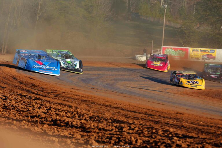 Brandon Sheppard, Tyler Erb, Tanner English and Tim McCreadie at Browntown Speedway - Lucas Oil Late Model Dirt Series 0537