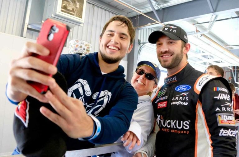 Daniel Suarez greets NASCAR fans