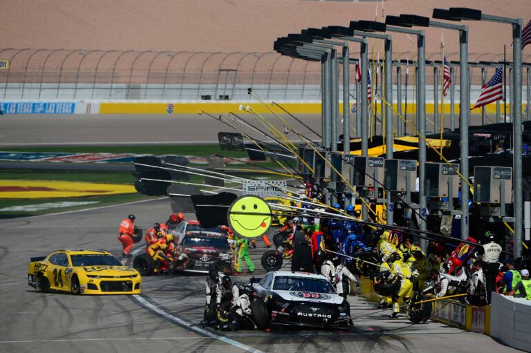NASCAR pit stop at Las Vegas Motor Speedway