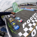 William Byron and Kyle Busch lead them to the green at Pocono Raceway - NASCAR Cup Series - Pocono 400